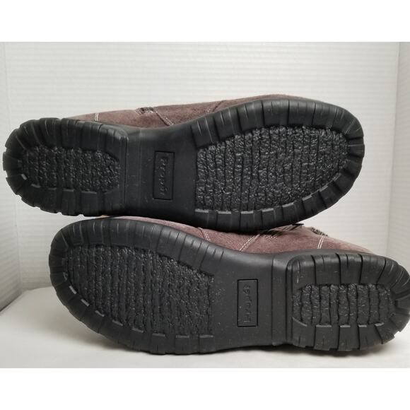 Propet Women's Delaney Suede Ankle Boot Purple Knit Lace Up Side Zip Size 10 - Picture 9 of 11